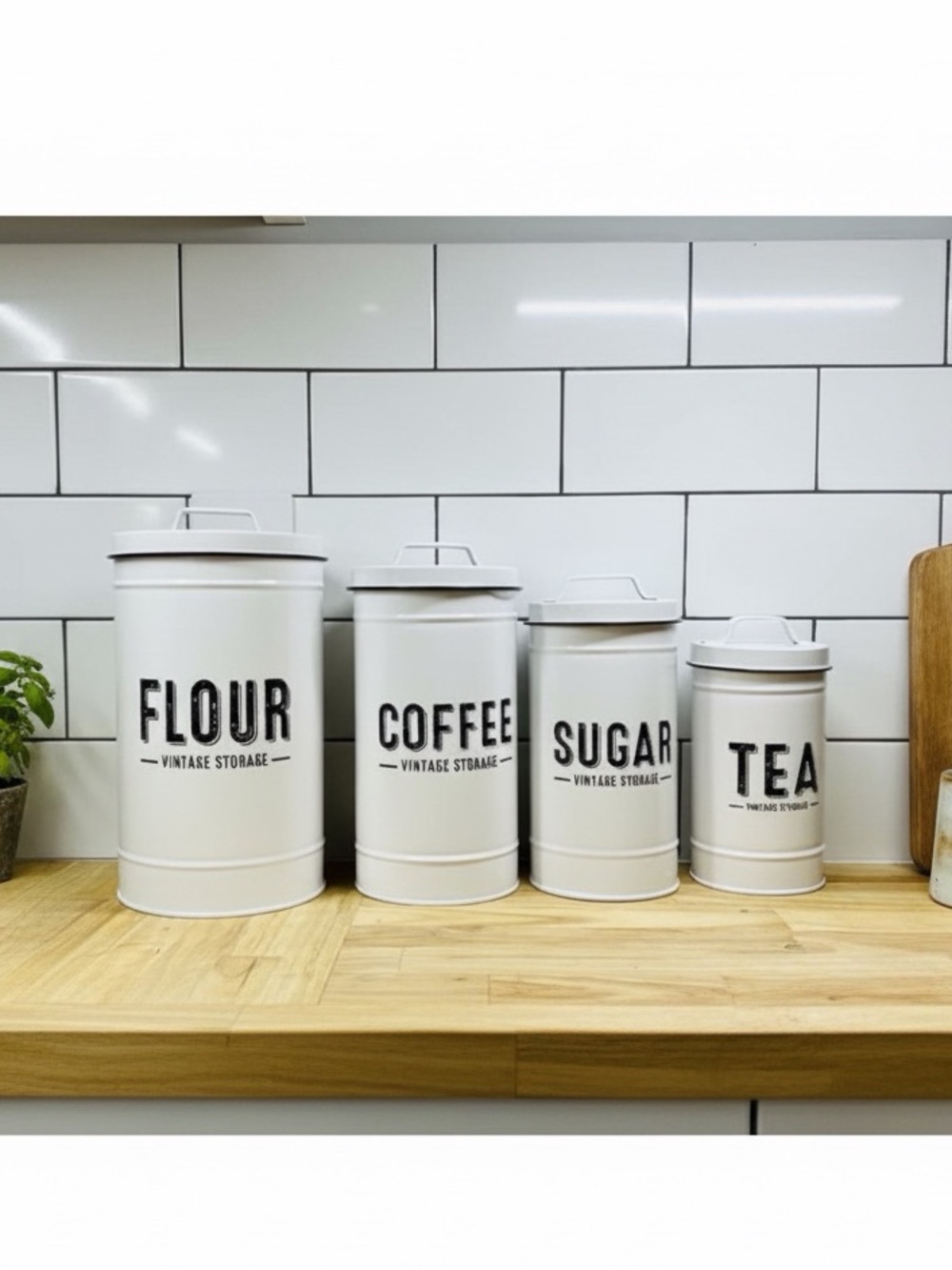 KLARSTEIN METAL FARMHOUSE KITCHEN CANISTERS